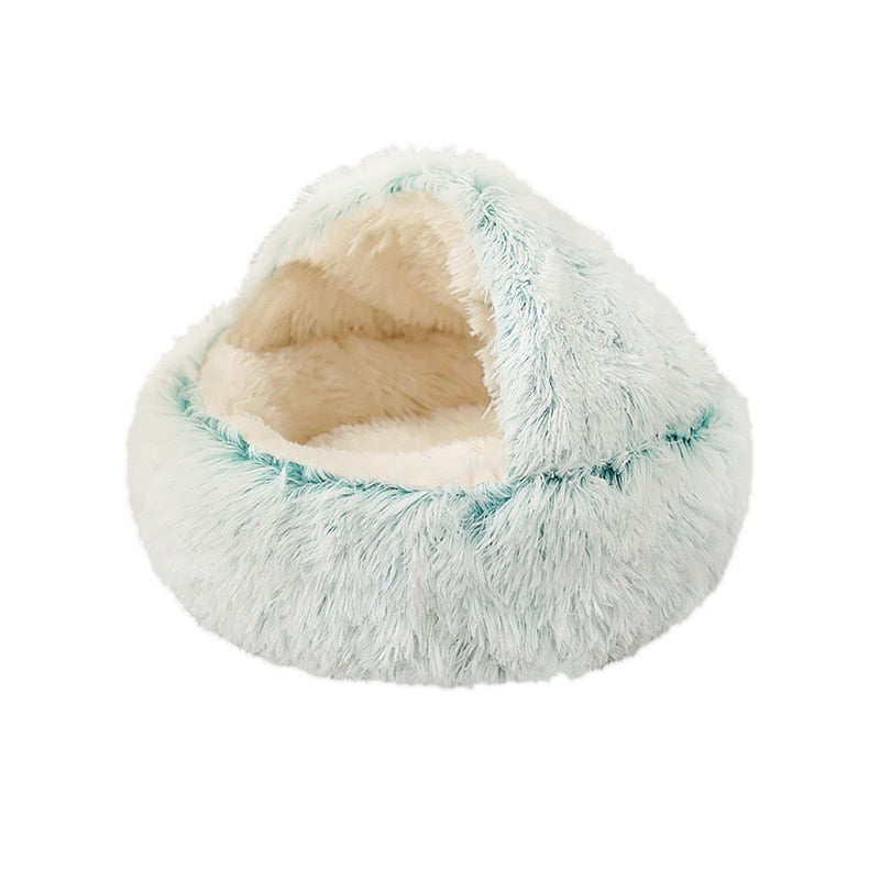 Ronde Pluche Kalmerende Honden/Katten Cave Bed