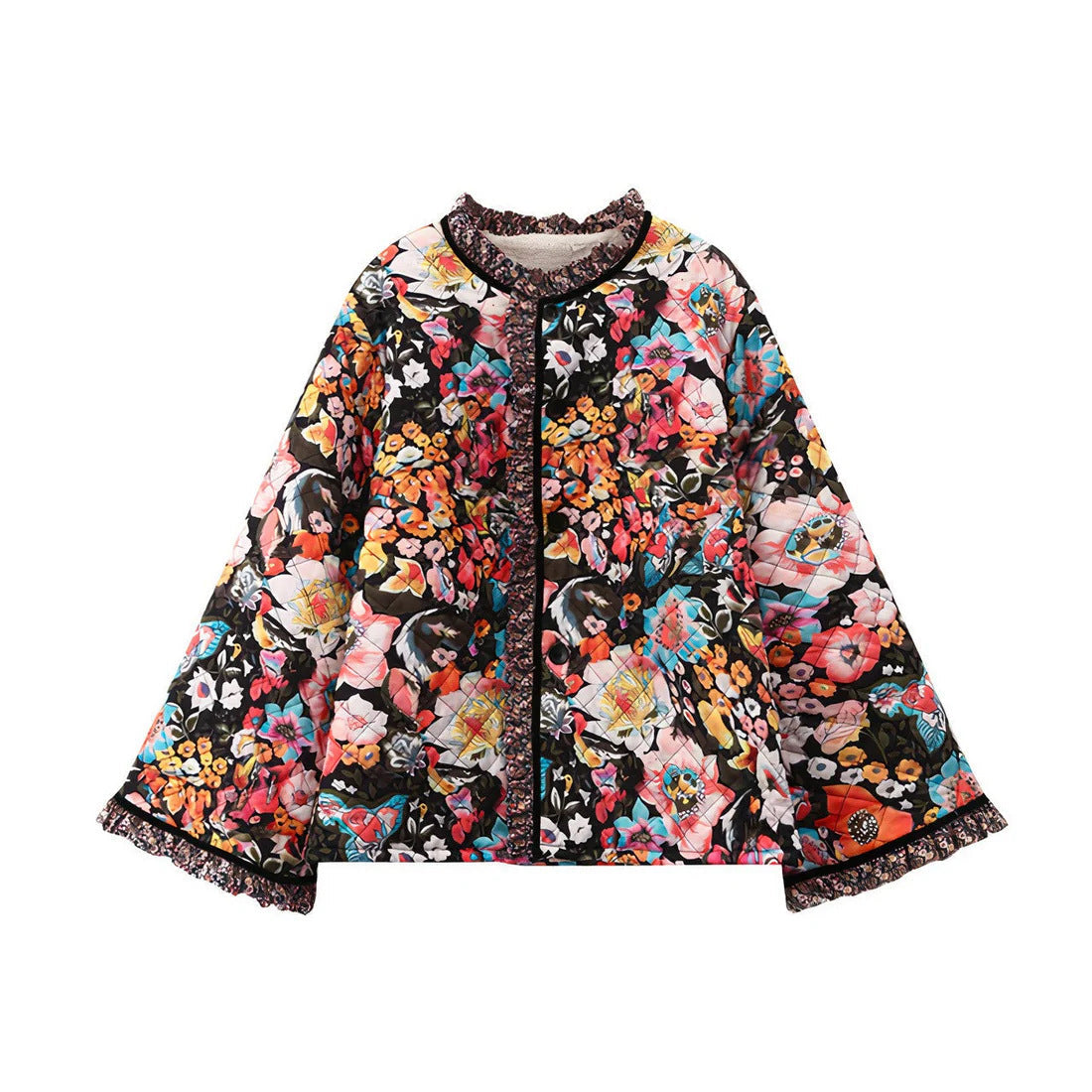 Uniek jasje met bloemenprint 0