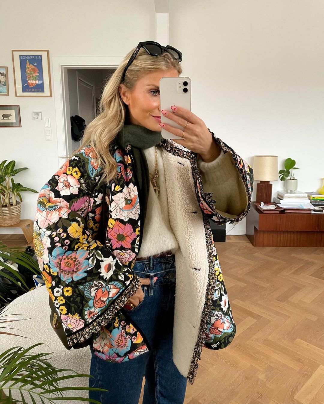 Uniek jasje met bloemenprint 1