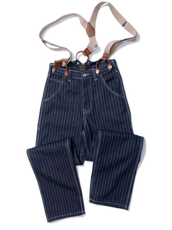 Unisex Denim Overalls Katoen Gestreept 4
