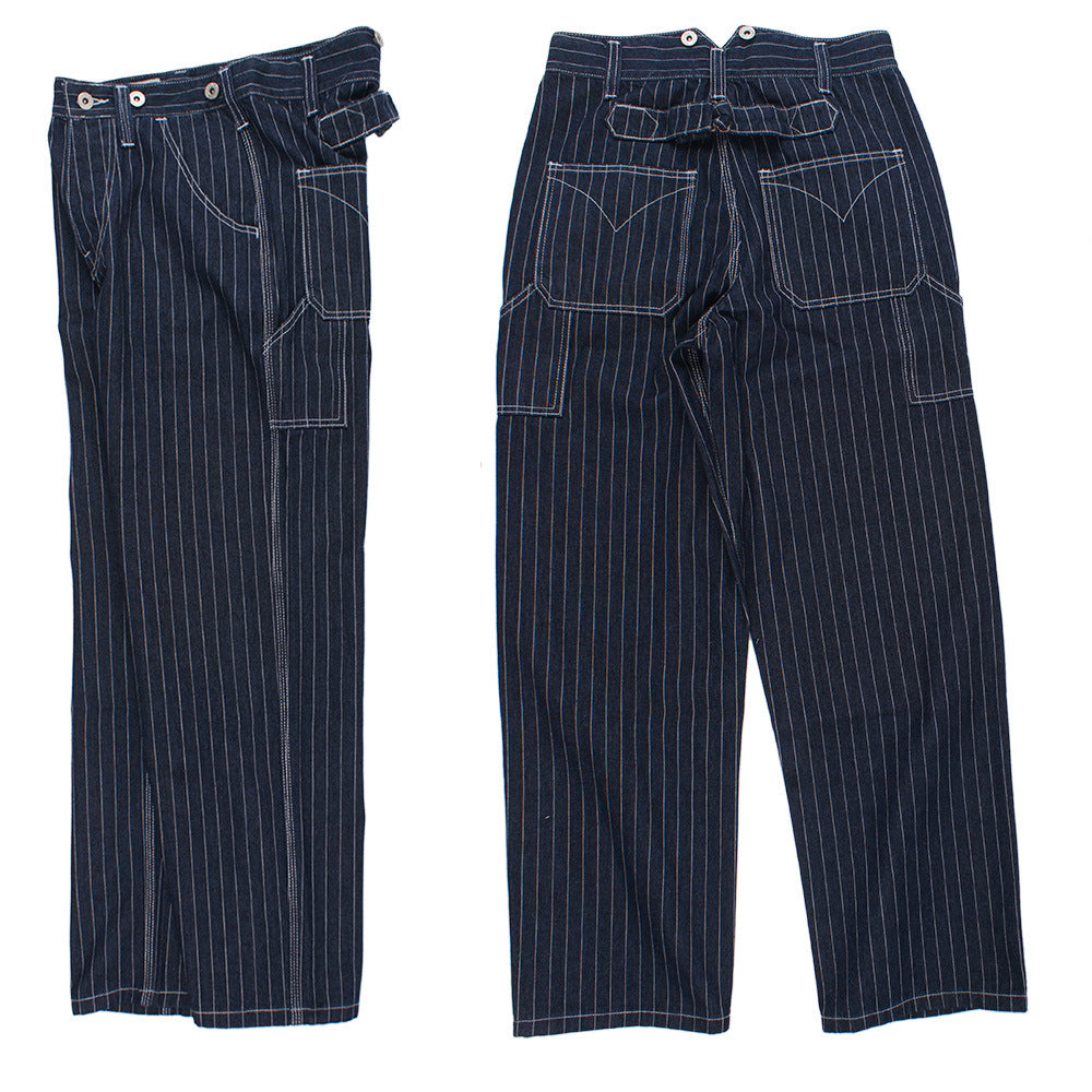 Unisex Denim Overalls Katoen Gestreept 7