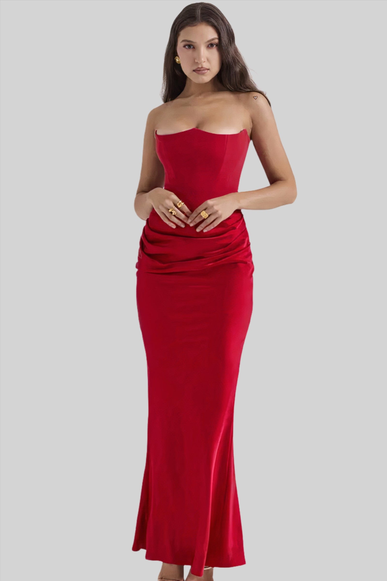 Fiona - Strapless Elegante Maxi Jurk