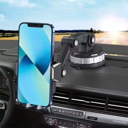 Autotelefoonhouder met Sterke Zuignap, 360° Rotatie, Eén-Hand Bediening – Universele Smartphone Houder voor Auto