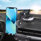 Autotelefoonhouder met Sterke Zuignap, 360° Rotatie, Eén-Hand Bediening – Universele Smartphone Houder voor Auto