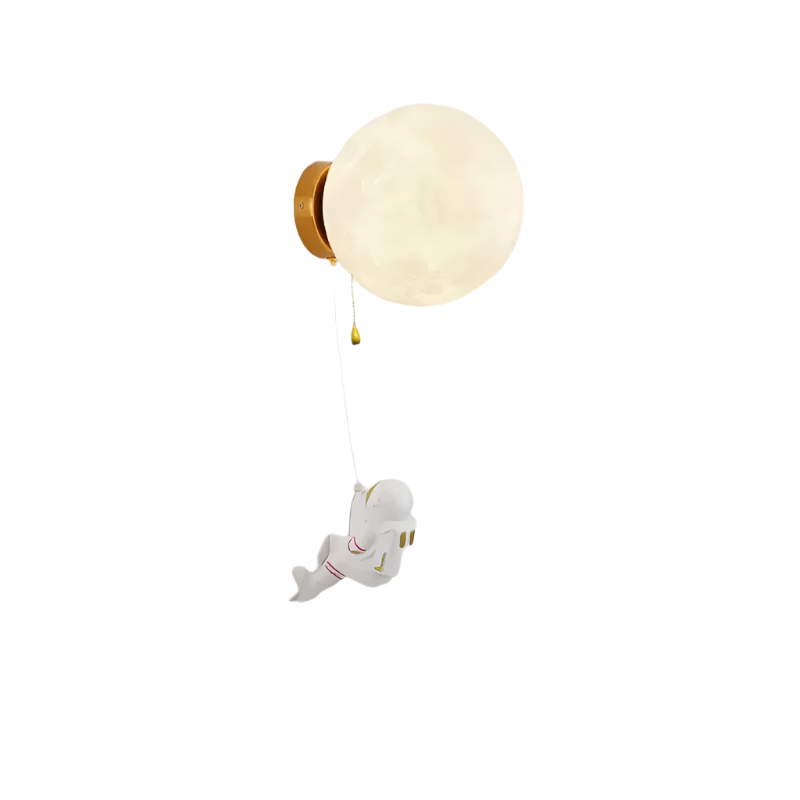 MoonVoyage - Maanvormige Astronaut Wandlamp