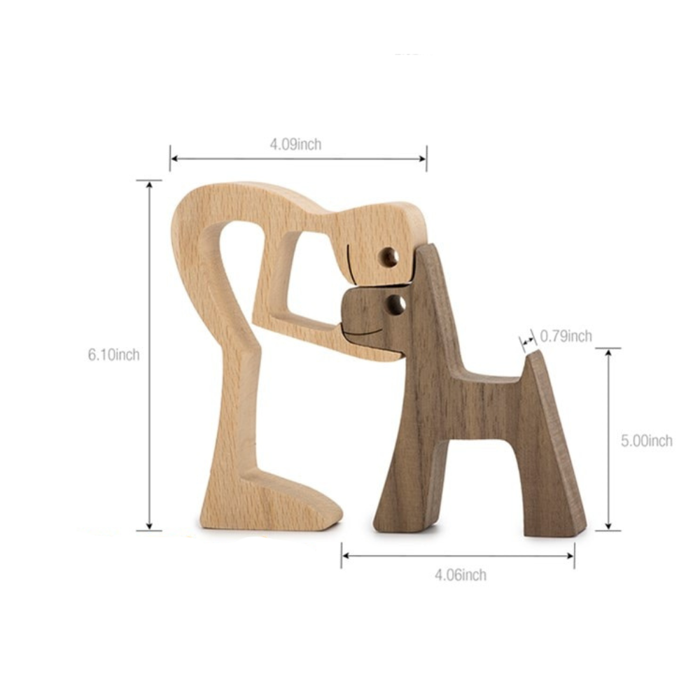 ArtZ® Noordse Houten Hondensculpturen