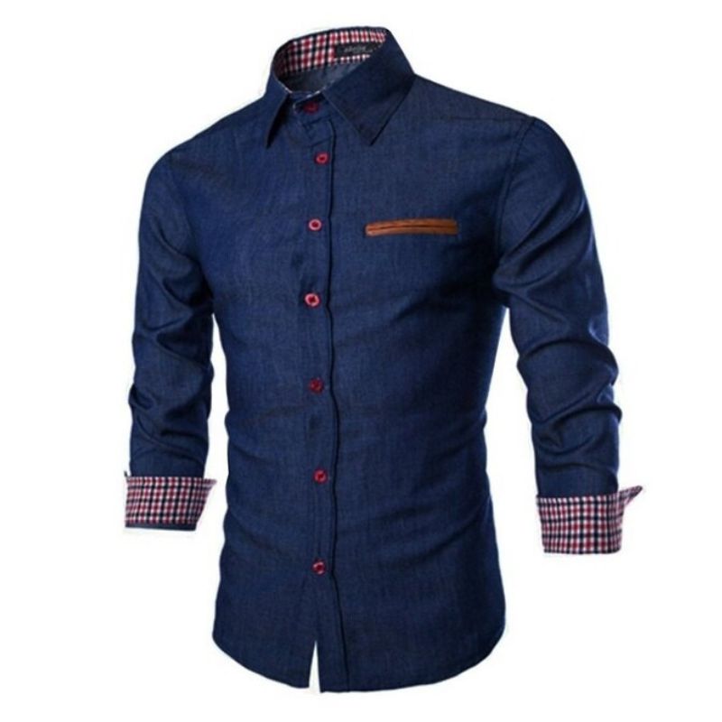 Slim Fit Denim Blouse Lichtgewicht Shirt van Duurzame Stof voor Dames met Flatterend Silhouet