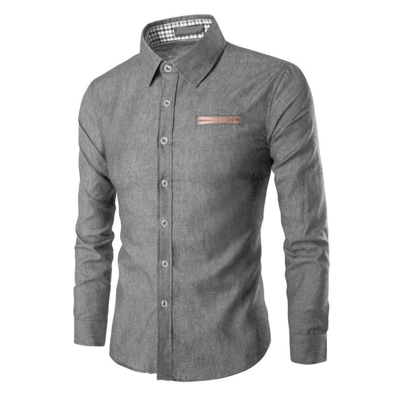 Slim Fit Denim Blouse Lichtgewicht Shirt van Duurzame Stof voor Dames met Flatterend Silhouet