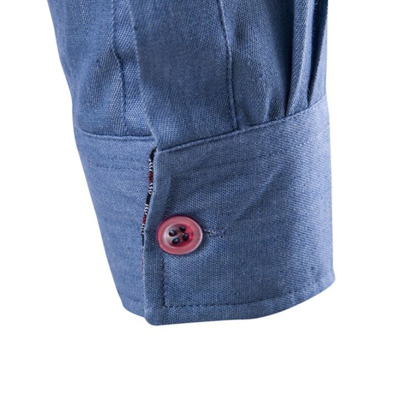 Slim Fit Denim Blouse Lichtgewicht Shirt van Duurzame Stof voor Dames met Flatterend Silhouet