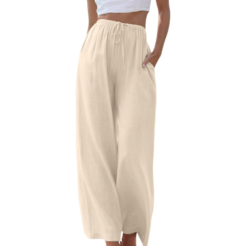 Adeline - Elegante Broek van Katoen en Linnen voor Zomer