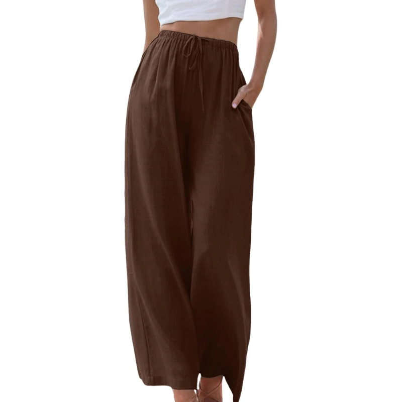 Adeline - Elegante Broek van Katoen en Linnen voor Zomer