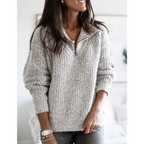 Dames Gebreide Wintertrui / Pullover - Warm met rits en comfort
