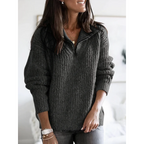 Dames Gebreide Wintertrui / Pullover - Warm met rits en comfort