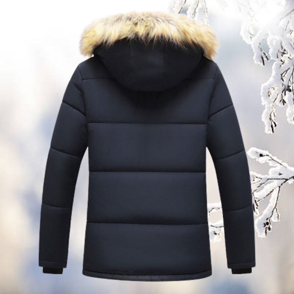 Winter Parka Heren Met Bontkap Geïsoleerde Jas Voor Koude