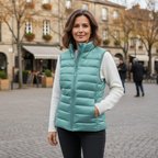 Puffer Vest Dames Lichtgewicht Gevoerde Isolatie Mouwloos