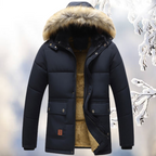 Winter Parka Heren Met Bontkap Geïsoleerde Jas Voor Koude