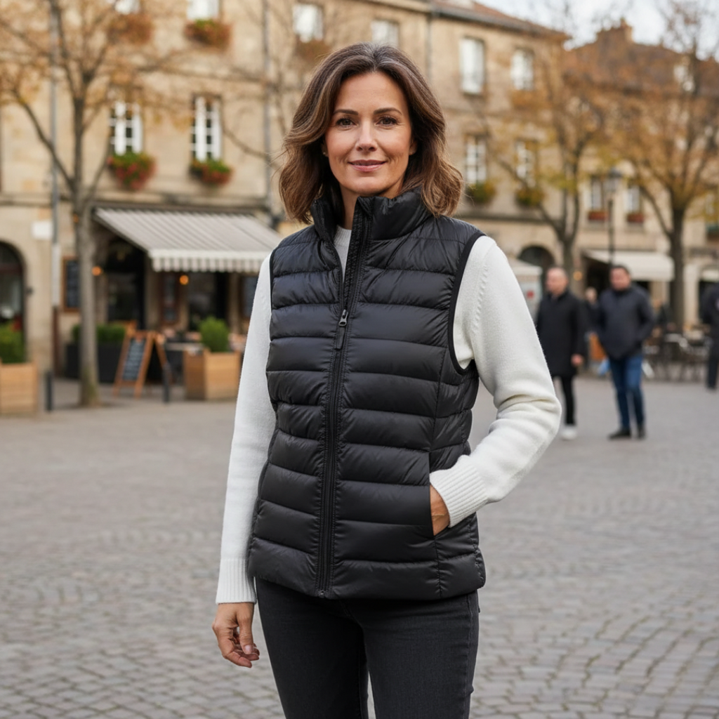 Puffer Vest Dames Lichtgewicht Gevoerde Isolatie Mouwloos