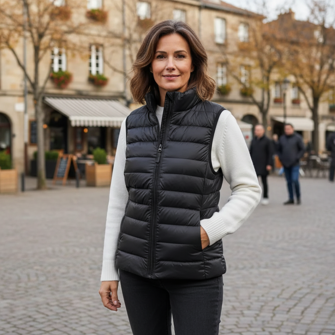 Puffer Vest Dames Lichtgewicht Gevoerde Isolatie Mouwloos