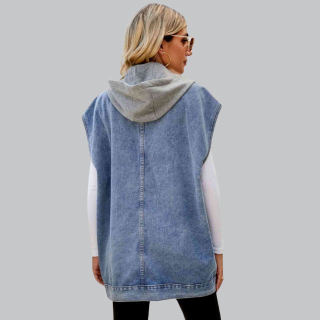 Dames Spijkerjas met Capuchon - Vintage-Effect voor een stedelijke stijl