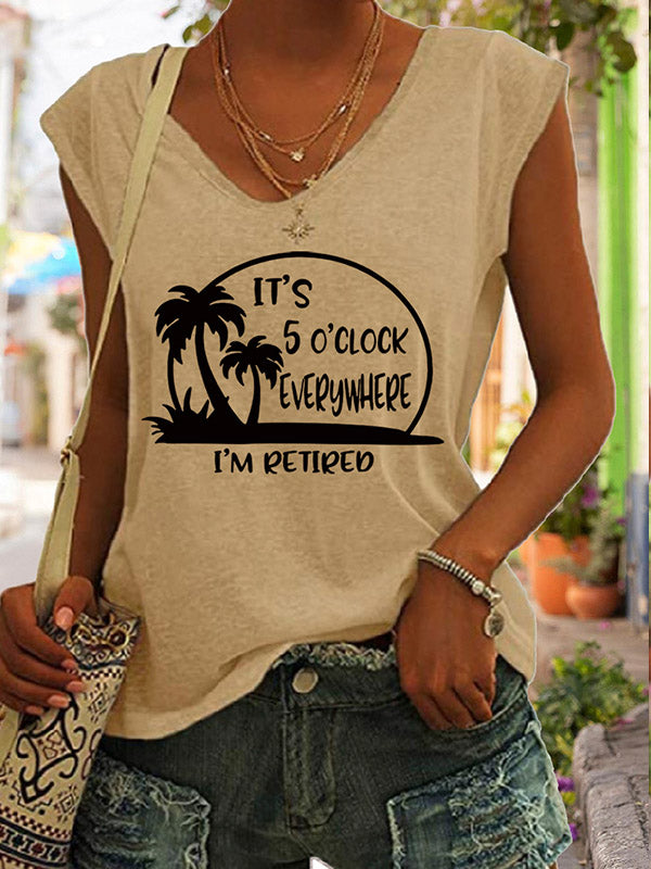 V-hals T-shirt Heren met Reis Slogan en Cap Sleeves – Casual Comfort 6
