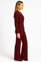 V-hals jumpsuit met wijde pijpen 2