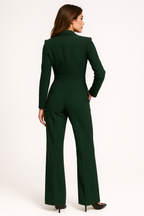 V-hals jumpsuit met wijde pijpen 5