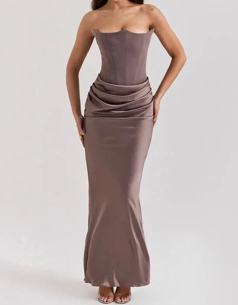 Vera - Strapless elegante maxi-jurk 0