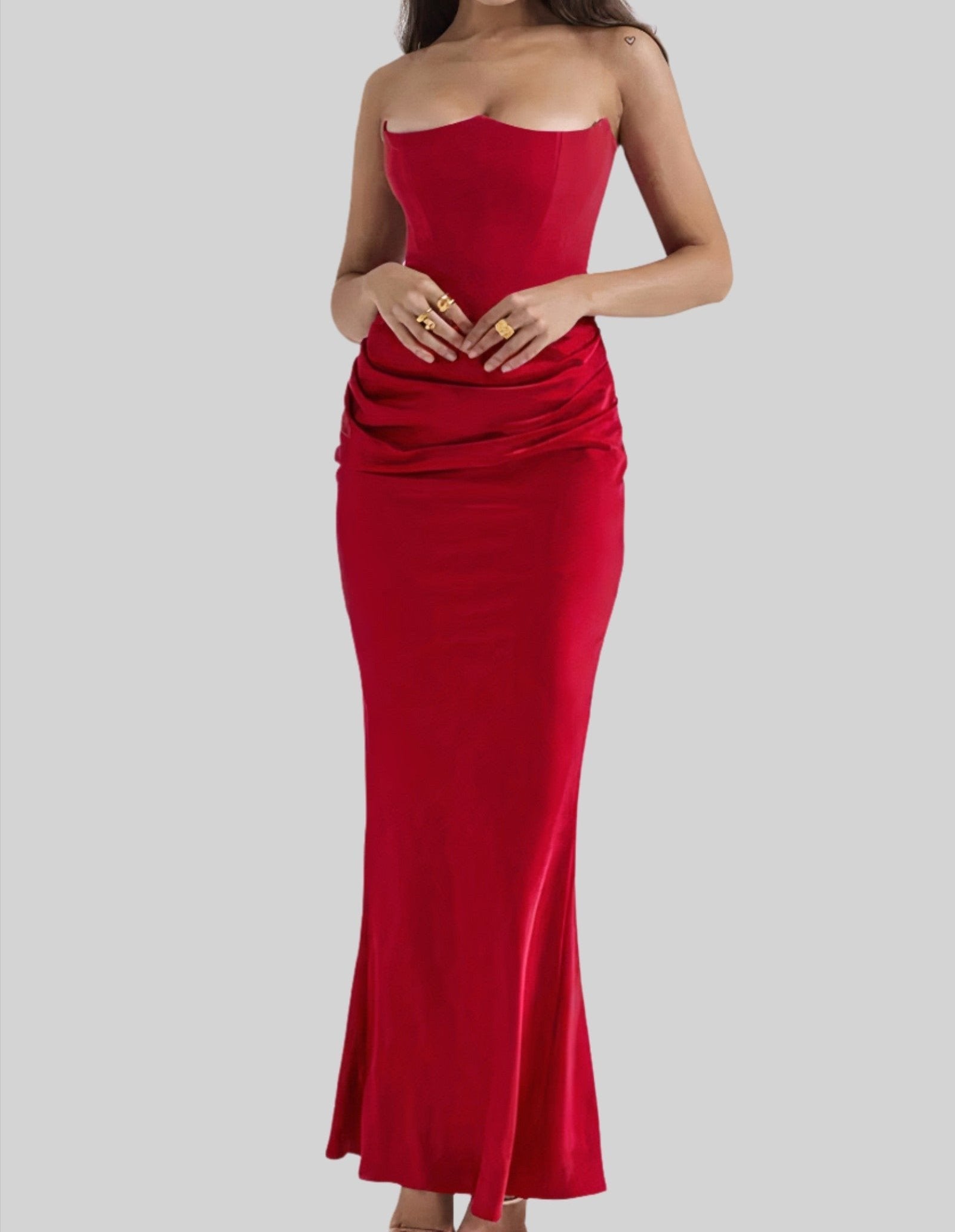 Vera - Strapless elegante maxi-jurk 8