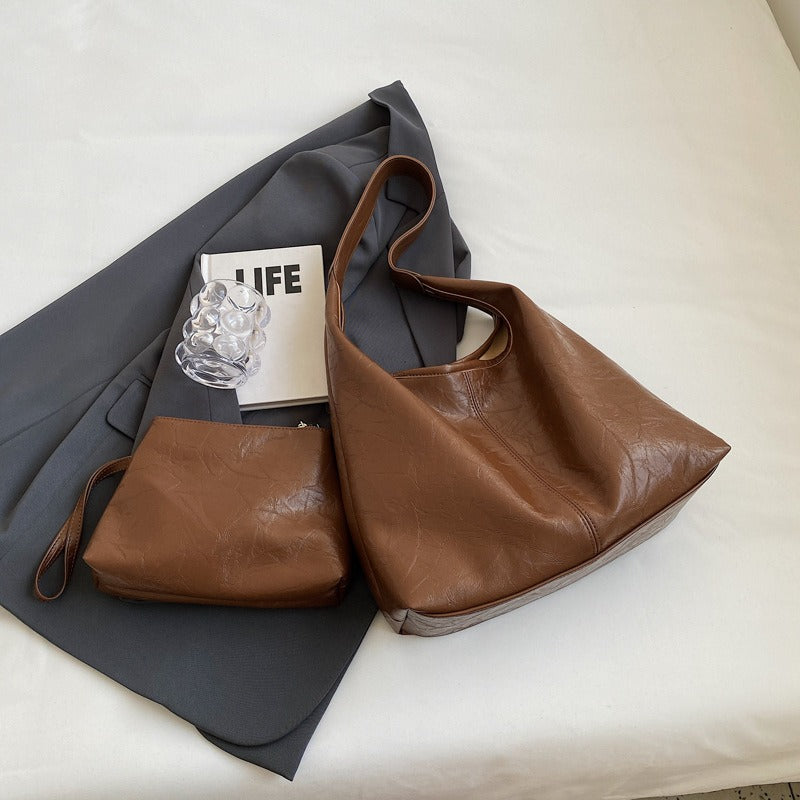 Verontruste Scarlett vintage draagtas (bijpassende set)
