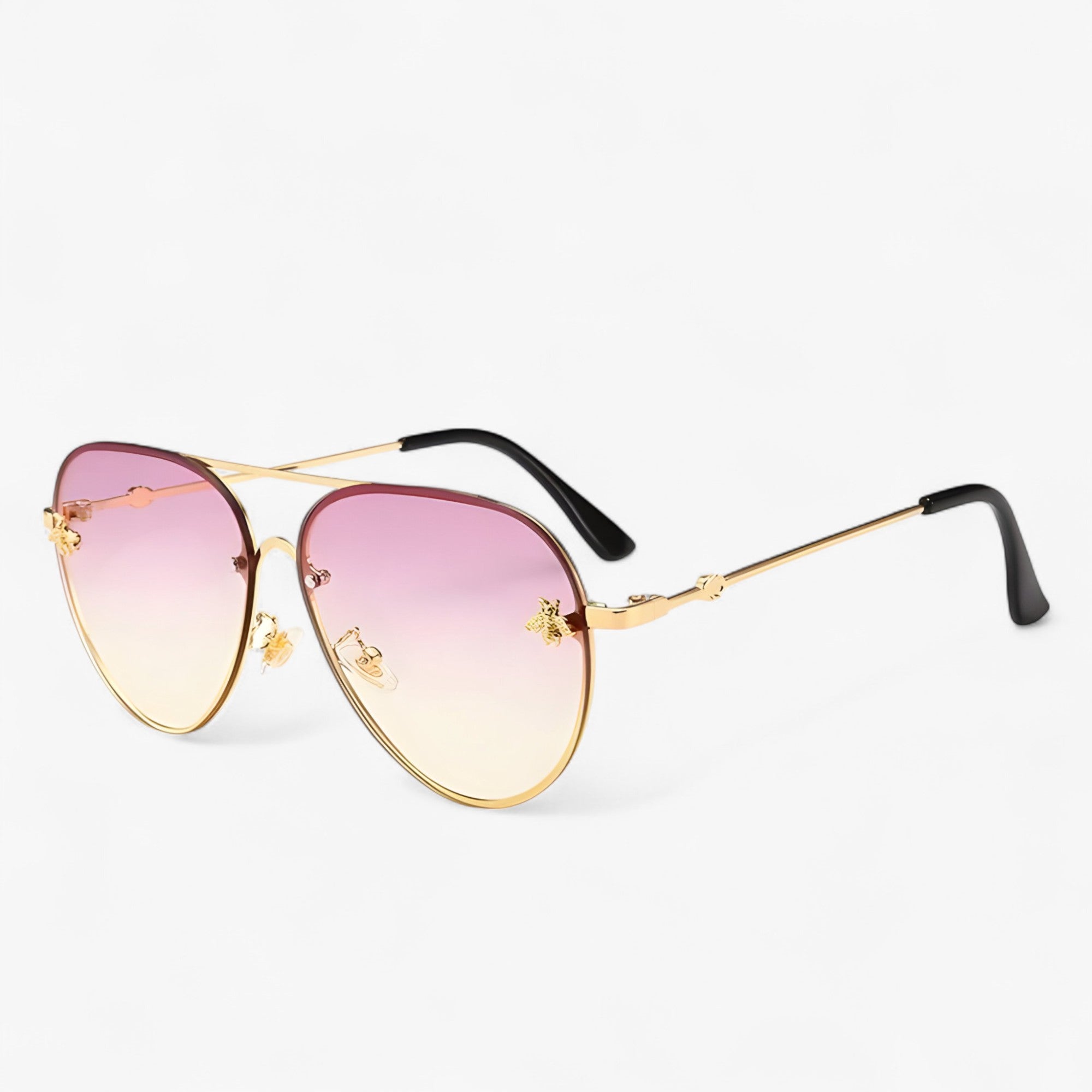 Vintage Piloten Zonnebril Dames met Metalen Montuur en UV400 Bescherming 2