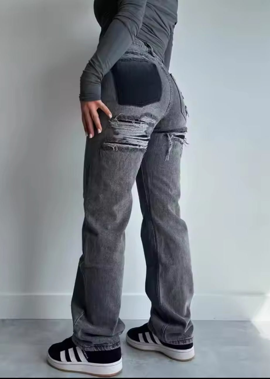 Ouray - Vintage Ripped Jeans met Uniek Patchwork Detail