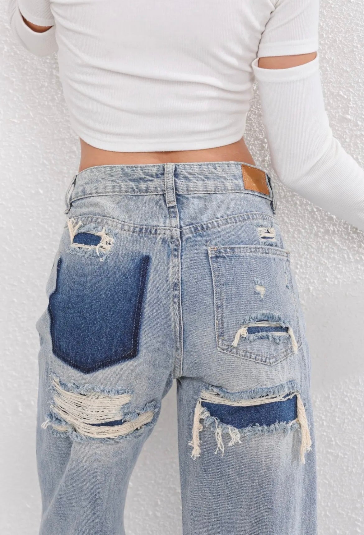 Ouray - Vintage Ripped Jeans met Uniek Patchwork Detail