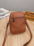 Vintage Schoudertas Dames van Gewassen PU Leer met Studs 6
