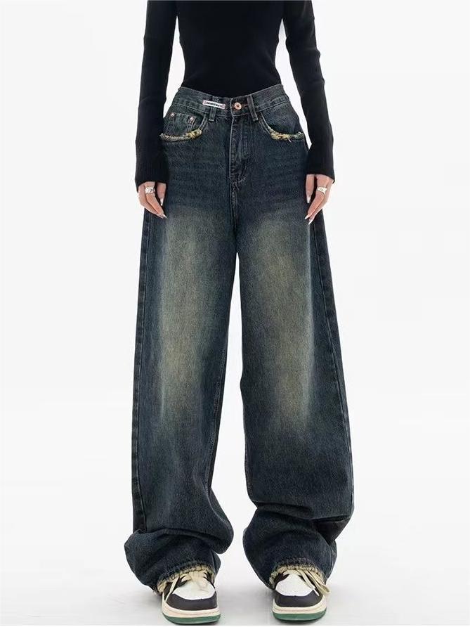 Vintage baggy boyfriend jeans met gewassen effect 2