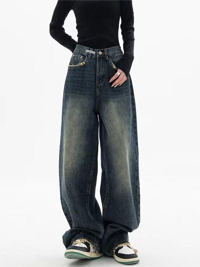 Vintage baggy boyfriend jeans met gewassen effect 3