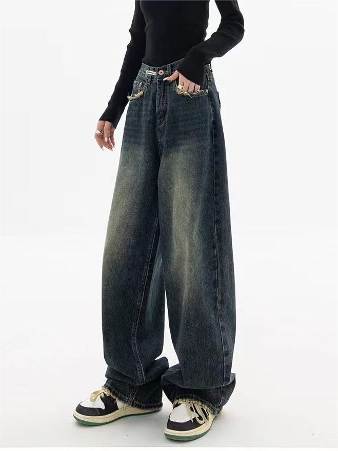 Vintage baggy boyfriend jeans met gewassen effect 4