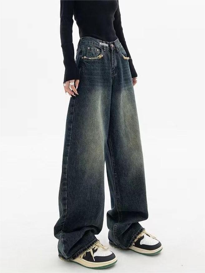 Vintage baggy boyfriend jeans met gewassen effect 5