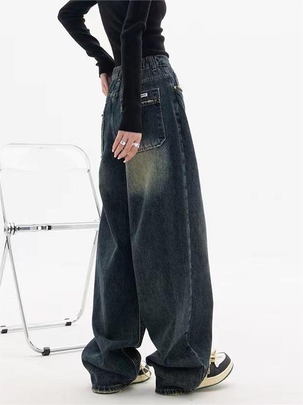 Vintage baggy boyfriend jeans met gewassen effect 6