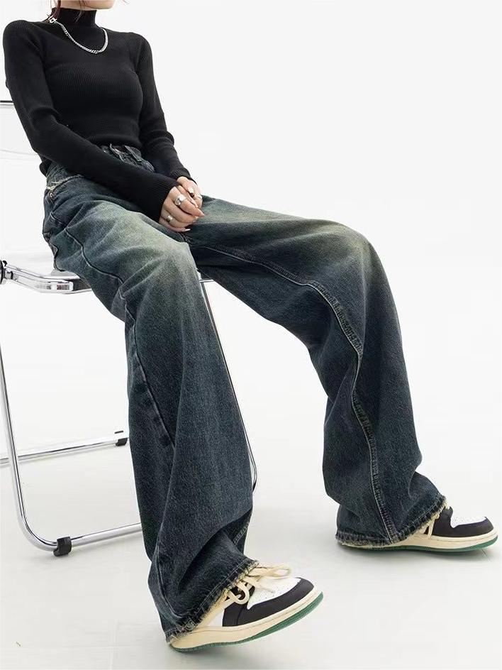 Vintage baggy boyfriend jeans met gewassen effect 7