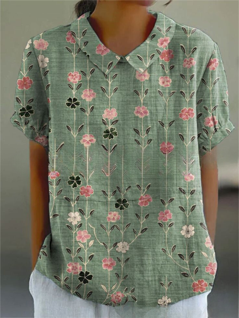 Vintage blouse met bloemenprint voor dames | Casual 12