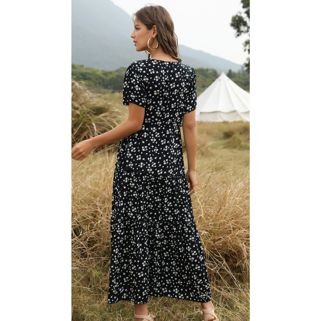 Vintage zwarte Boheemse jurk 2