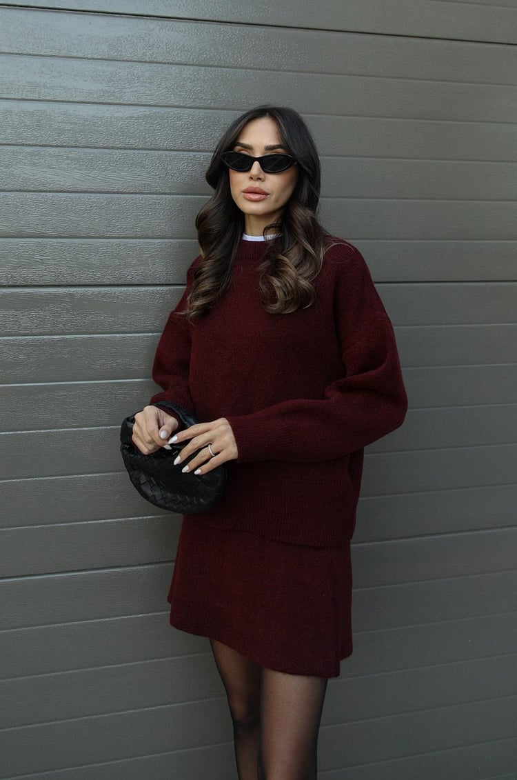 Violet | Gebreide set met Top en Rok 3