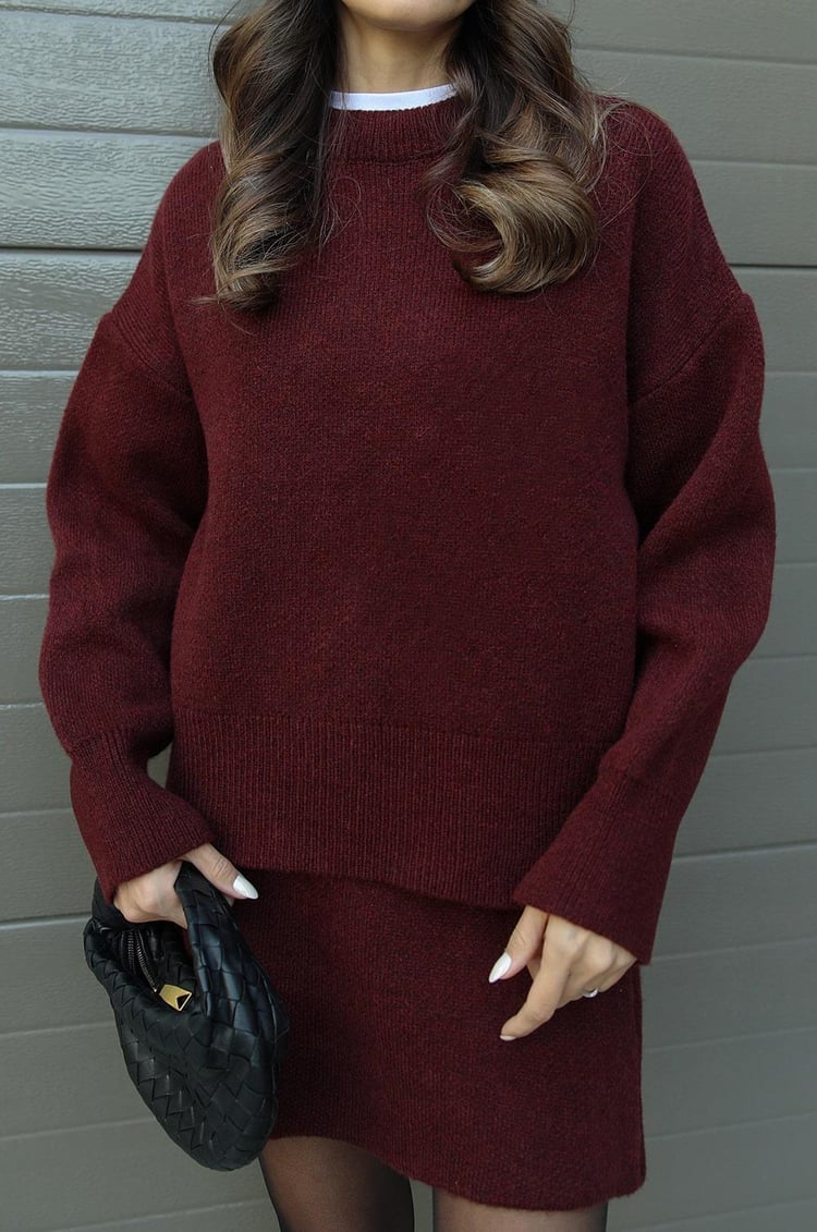 Violet | Gebreide set met Top en Rok 4