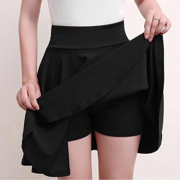 Vrouwen A-lijn Rok Katoen Met Elastische Taille Shorts 0