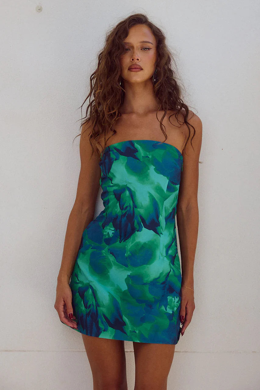 Geen Andere Liefde Bloemen Mini Jurk Voor Zomerstijl