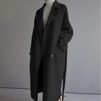 Lange Mantel Dames Warm Flatterende Klassieke Pasvorm Beige - Winterjas Dames