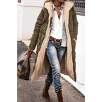 Lange Jas Dames Grijze Teddyvoering Warm Pasvorm Comfort - Winterjas Dames