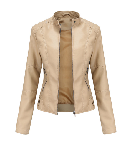 Leren Jas Dames Met Mao Kraag Stijlvol En Luxe Comfort - Winterjas Dames