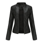 Leren Jas Dames Met Mao Kraag Stijlvol En Luxe Comfort - Winterjas Dames