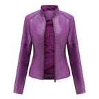 Leren Jas Dames Met Mao Kraag Stijlvol En Luxe Comfort - Winterjas Dames